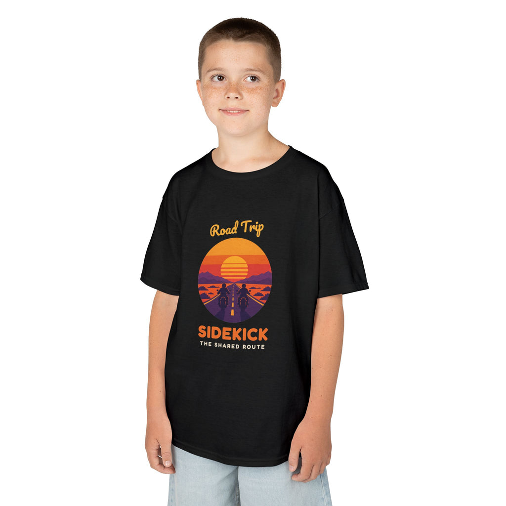 Road Trip Sidekick Youth Tee - Retro Sunset Riders Shirt