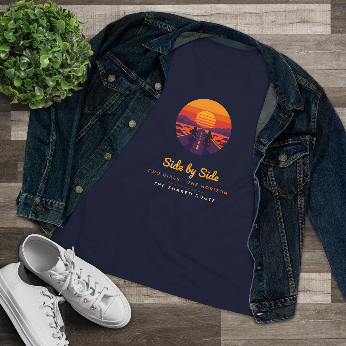 Side by Side Sunset Women's Relaxed Tee | The Shared Route