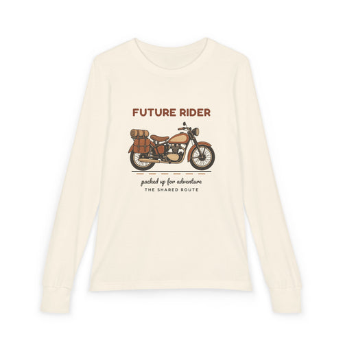 Future Rider Youth Long Sleeve Tee - Vintage Touring Bike Shirt