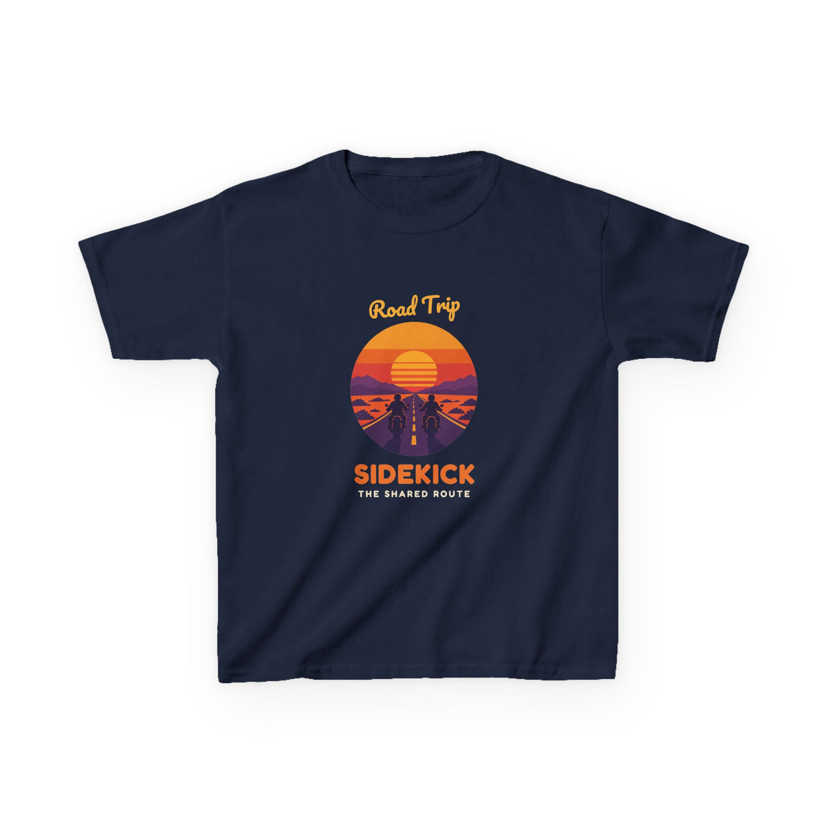 Road Trip Sidekick Youth Tee - Retro Sunset Riders Shirt