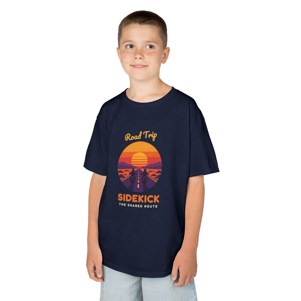 Road Trip Sidekick Youth Tee - Retro Sunset Riders Shirt