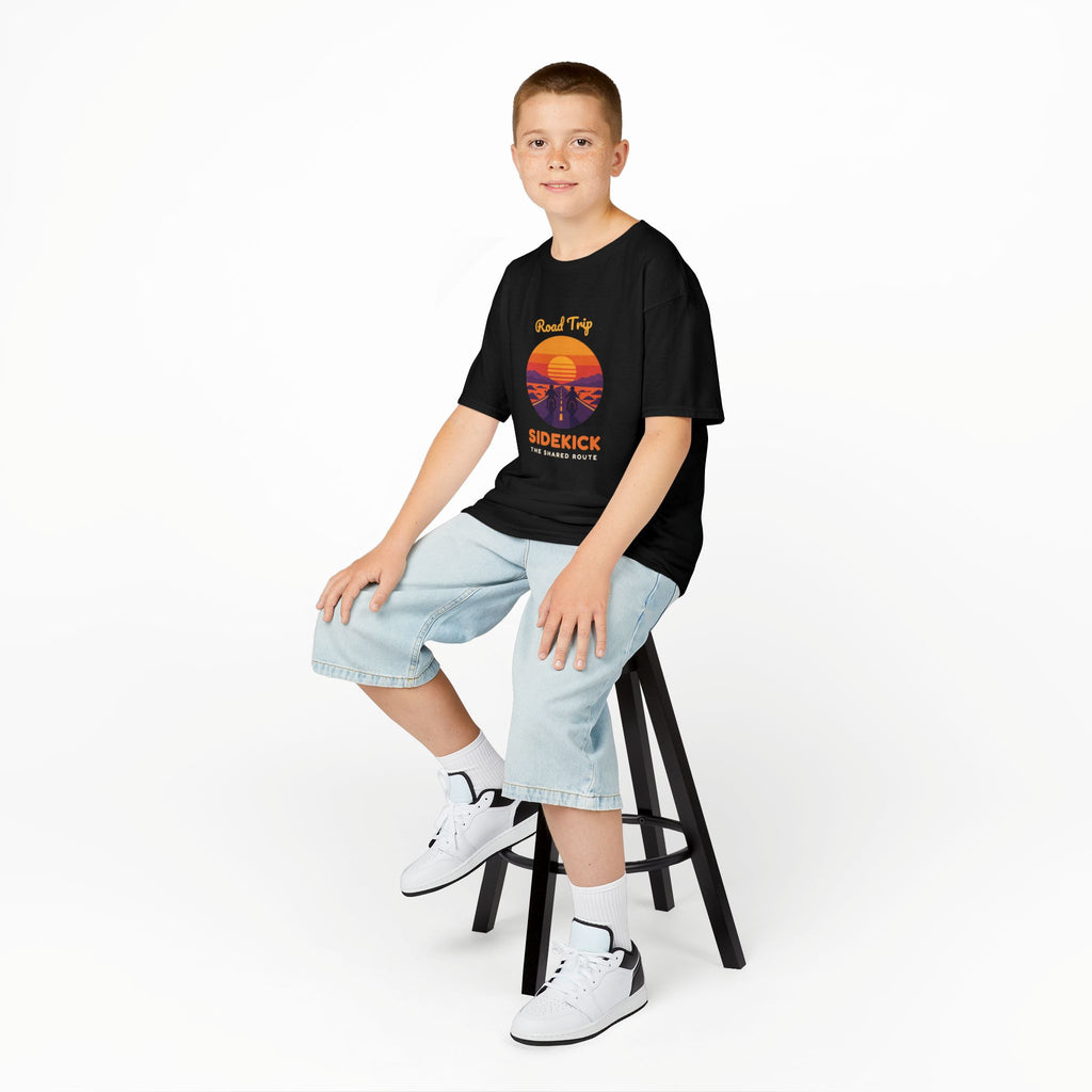 Road Trip Sidekick Youth Tee - Retro Sunset Riders Shirt