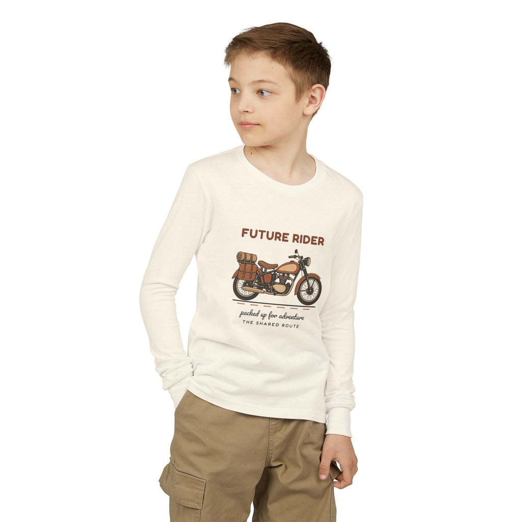 Future Rider Youth Long Sleeve Tee - Vintage Touring Bike Shirt
