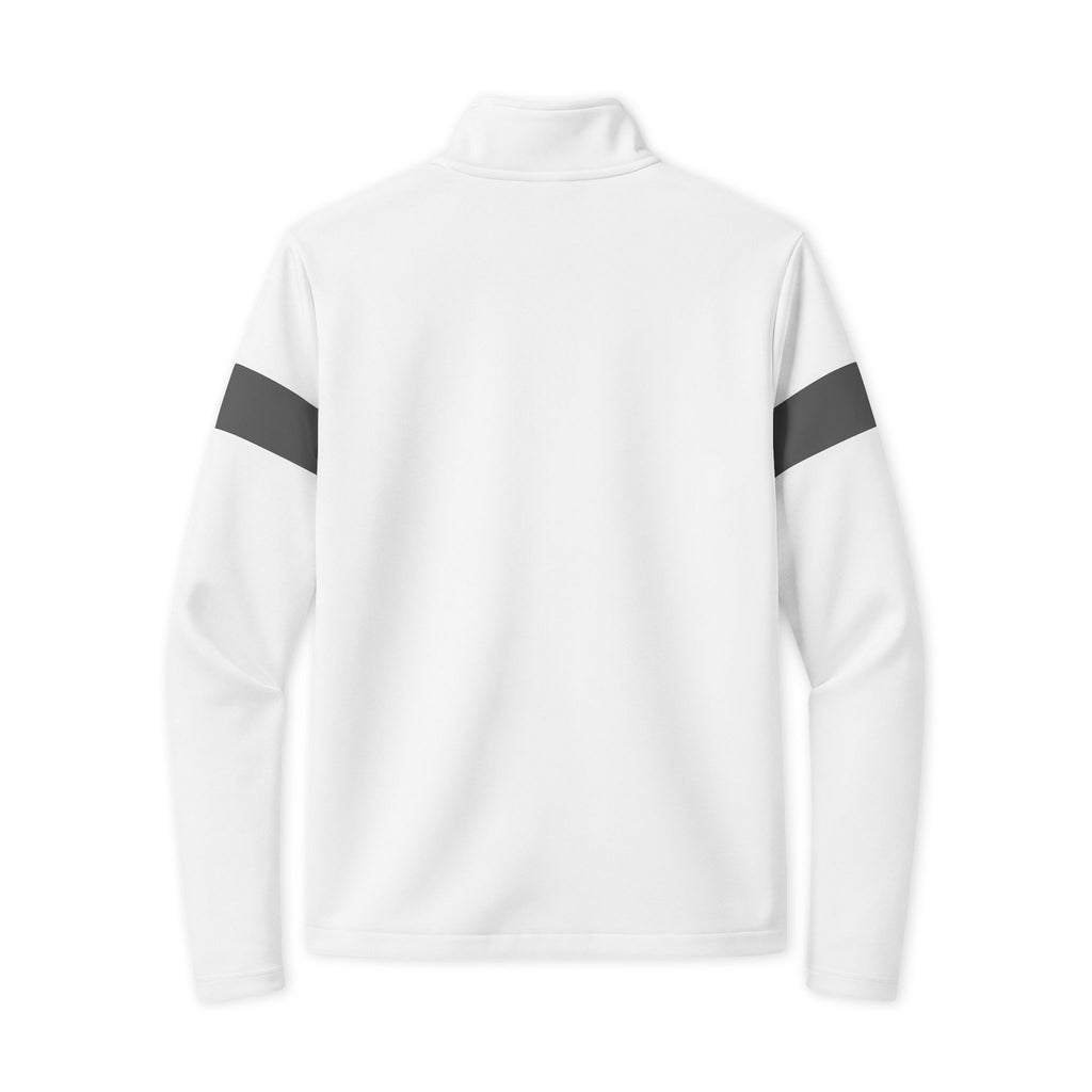 Embroidered Travel Full-Zip Jacket - Lightweight Red Track Jacket with White Sleeve Stripes