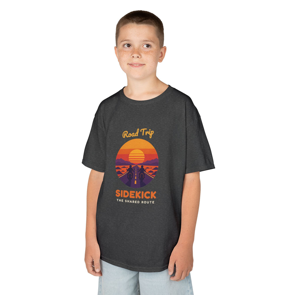 Road Trip Sidekick Youth Tee - Retro Sunset Riders Shirt