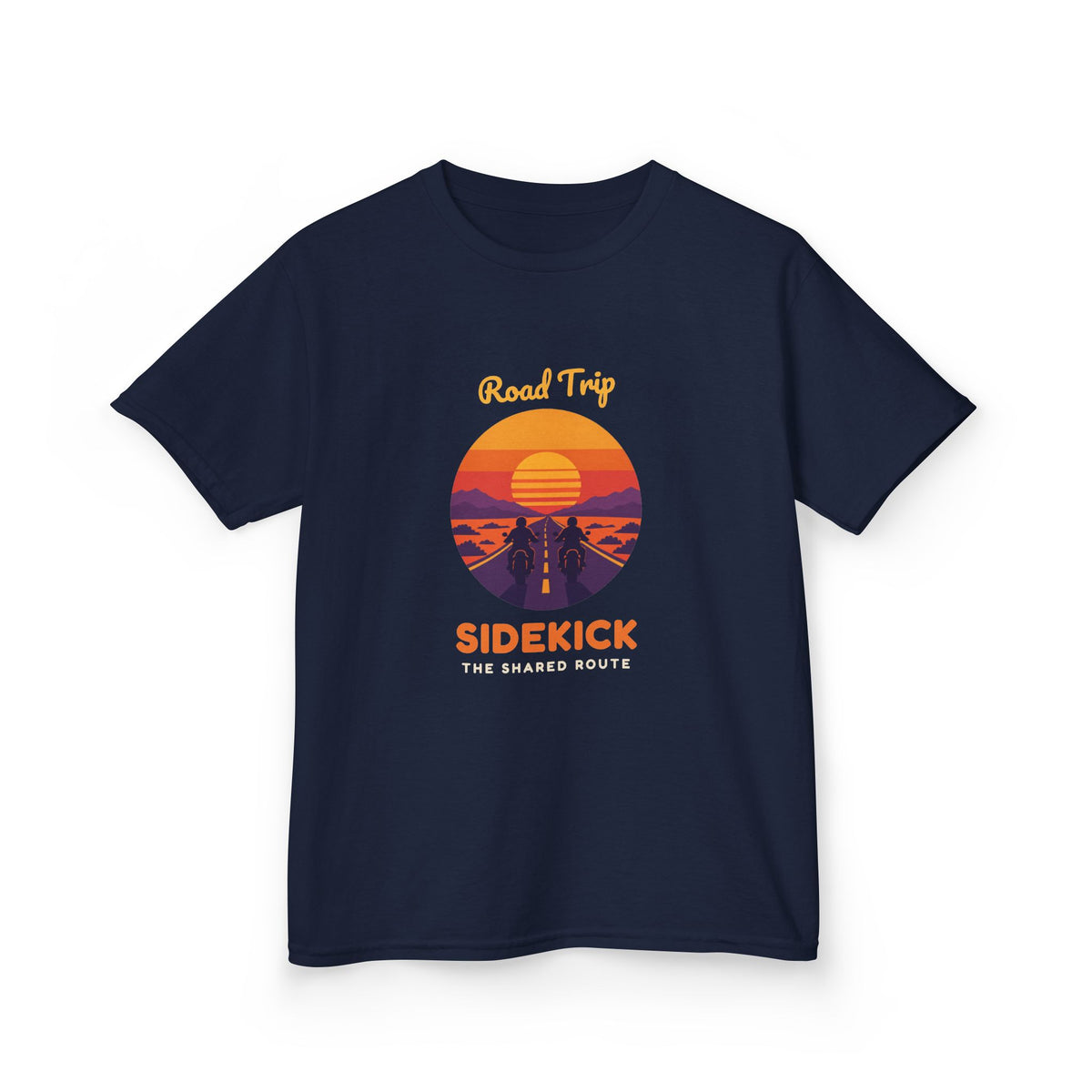 Road Trip Sidekick Youth Tee - Retro Sunset Riders Shirt