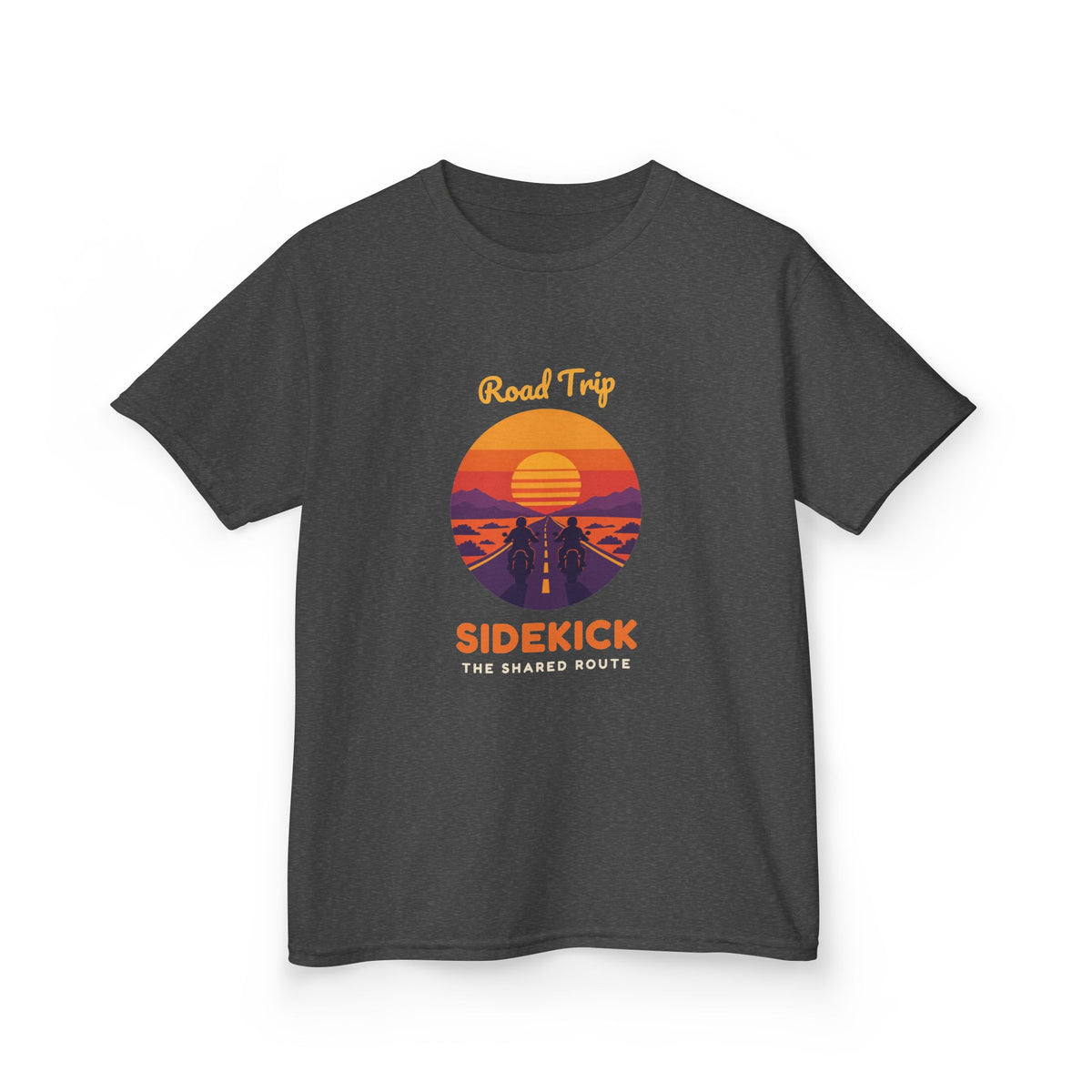Road Trip Sidekick Youth Tee - Retro Sunset Riders Shirt